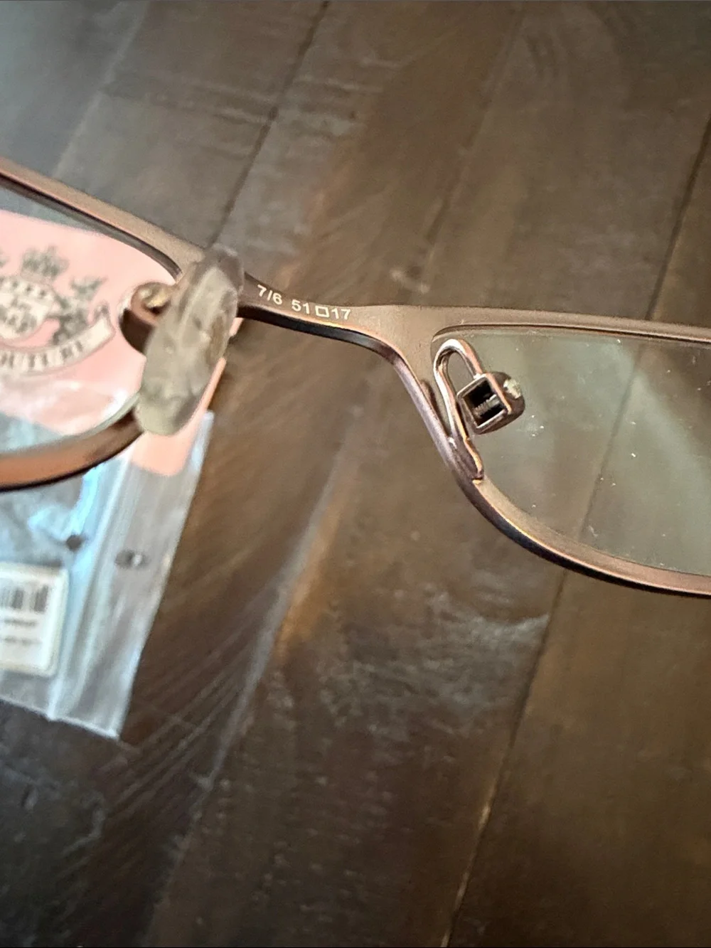 Juicy Couture Tinsley Sand Pink Semi-Matte Rectangle Eyeglass Frames